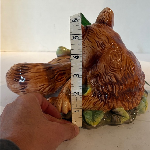 Ceramic Fox Figurine with Leaves - Picture 6 of 8